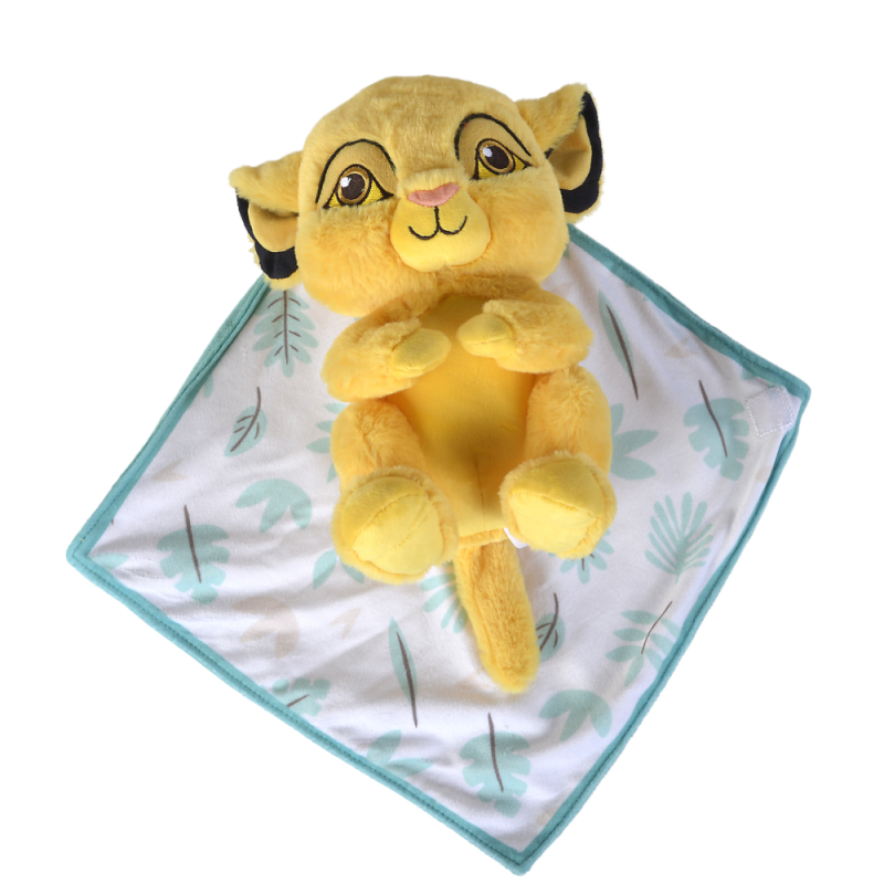  simba lion peluche couverture jaune vert 25 cm 